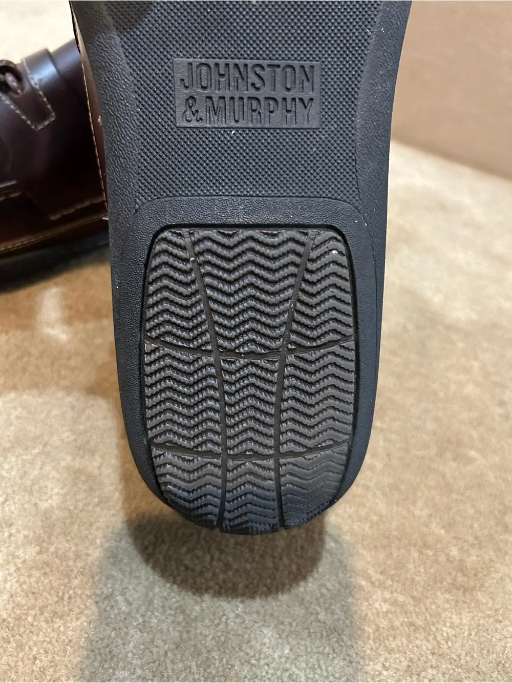 Johnston & Murphy Chocolate Brown Leather Tassel Loafers Size 12
